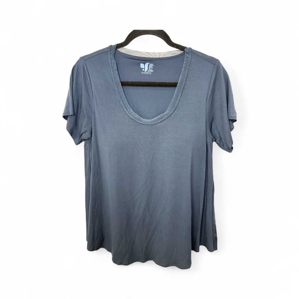 SheBird‎ Flawless Short Sleeve Scoop Neck Top